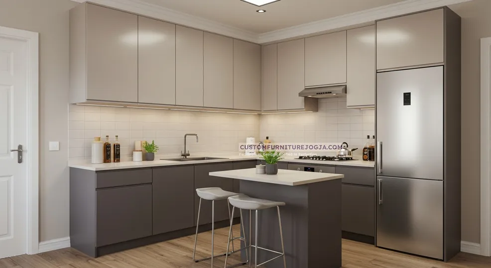 Jasa Pembuatan L shape Kitchen Set Jogja